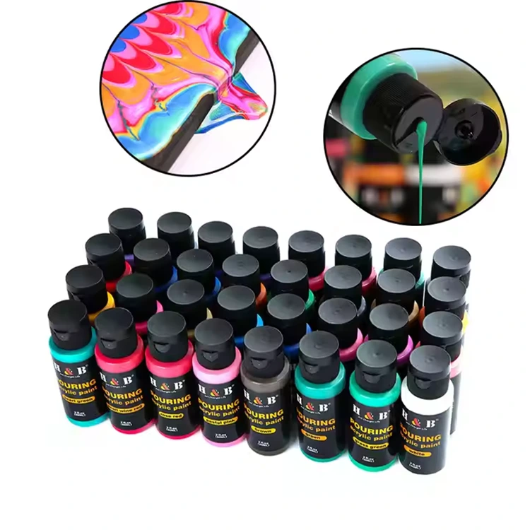 Fluide de bouteille de bricolage versant de la peinture